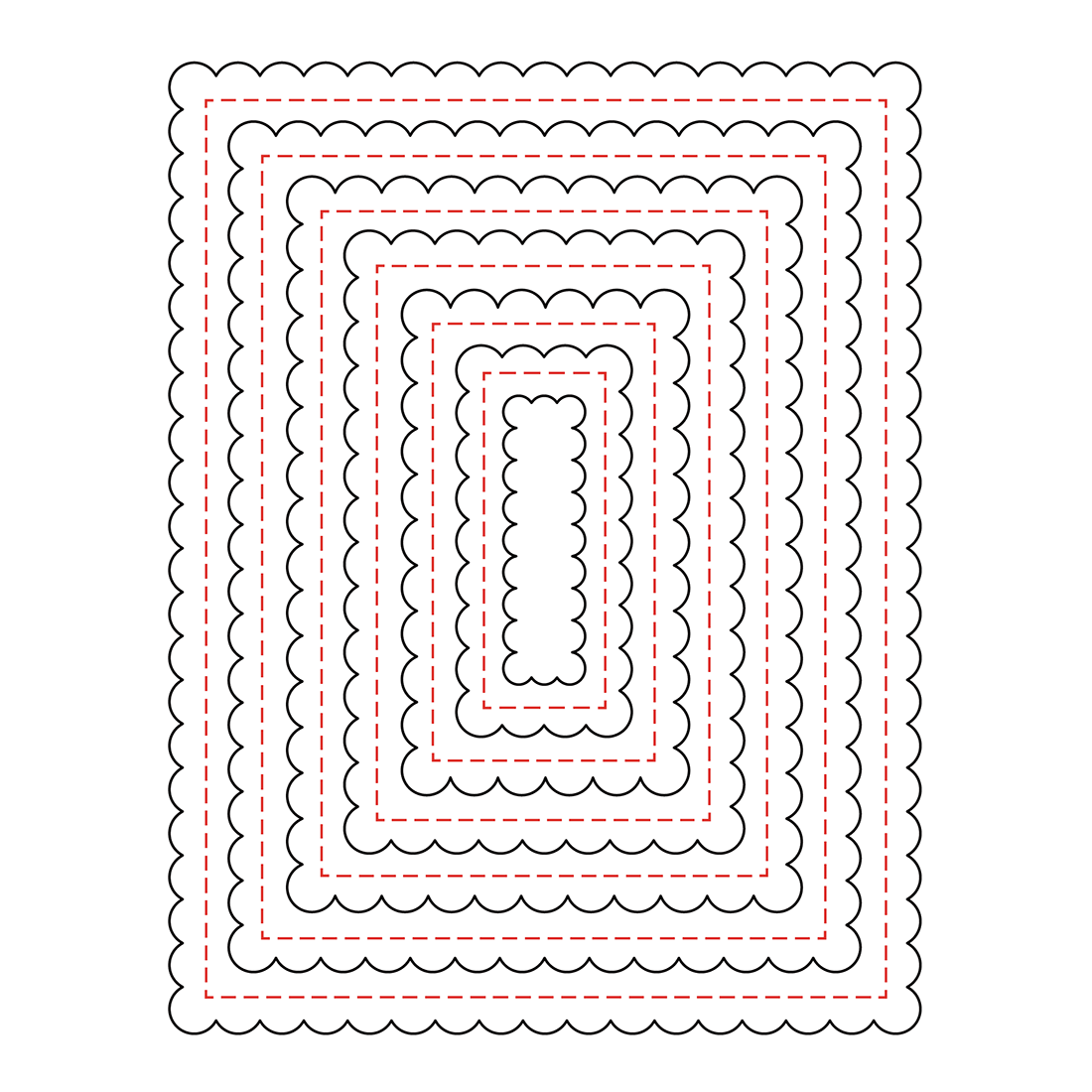 Scallop A2 Card Frames - Honey Cuts Scallop A2 Card Frames - Honey Cuts