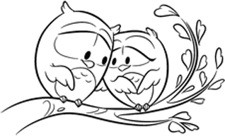 Gufi Love - Rubberstamp