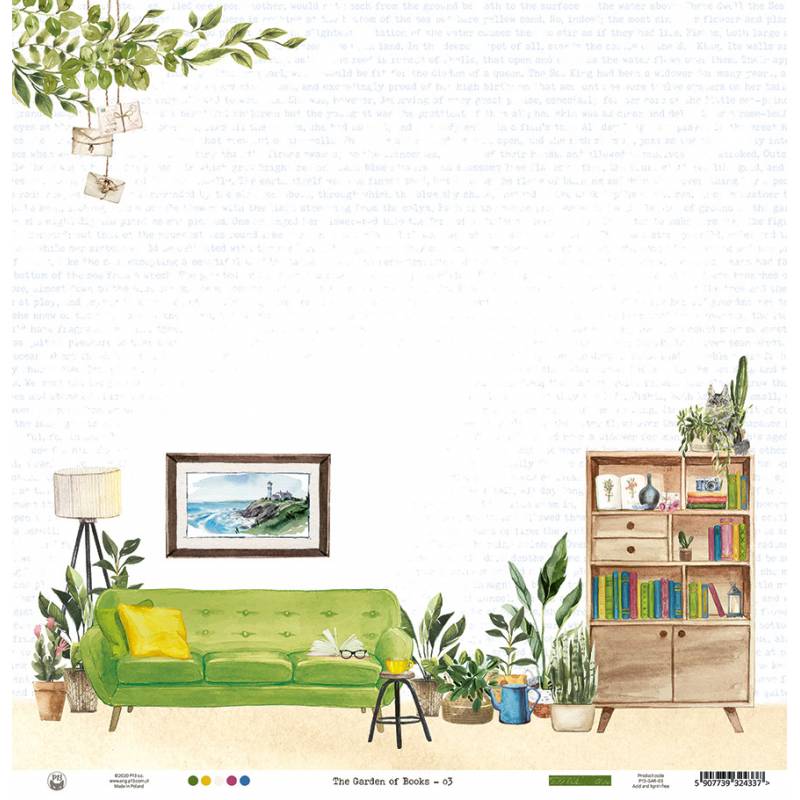 Paper 03 - 12"x12" - The Garden of Books