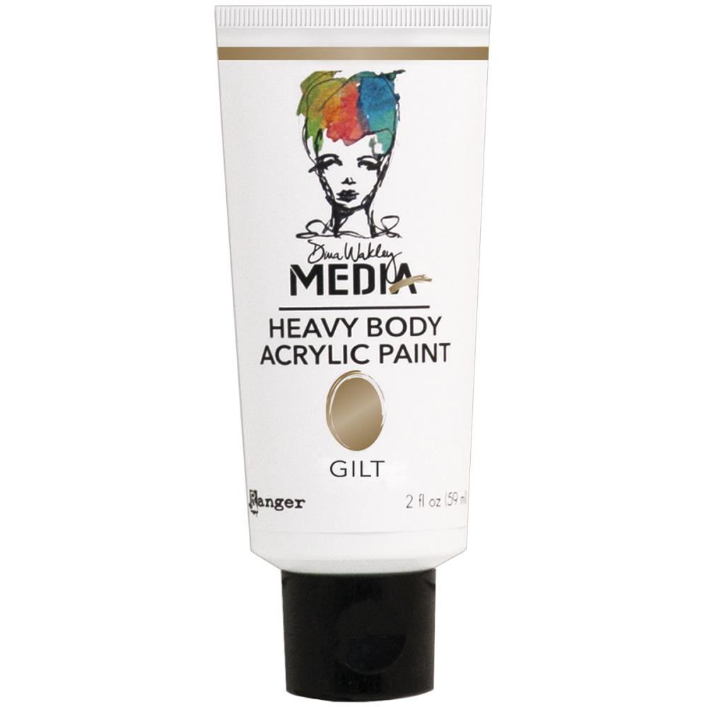 Gilt - Dina Wakley Media Heavy Body Acrylic Paint 2oz Gilt - Dina Wakley Media Heavy Body Acrylic Paint 2oz