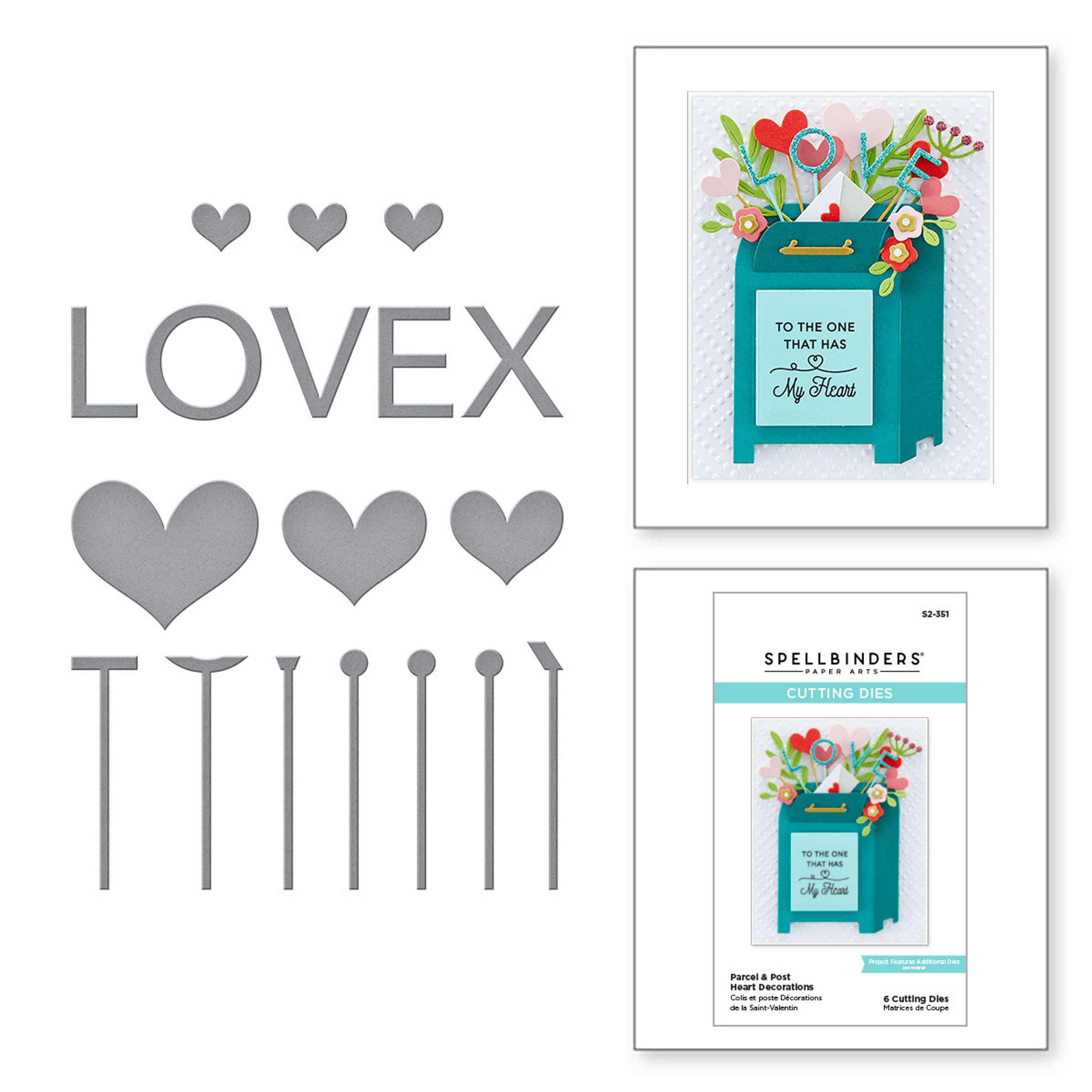 Parcel & Post Heart Decorations - Dies Parcel & Post Heart Decorations - Dies