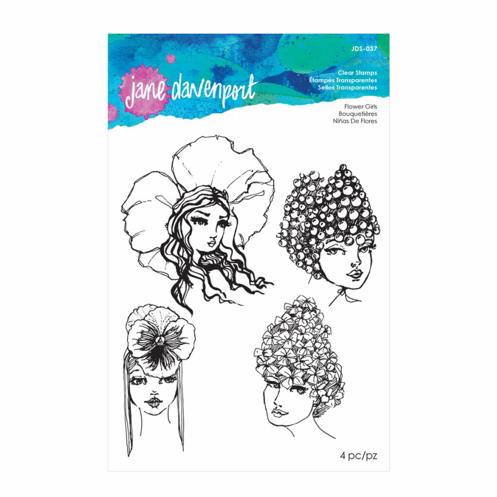 Flower Girls - Acrylic Stamps - Jane Davenport