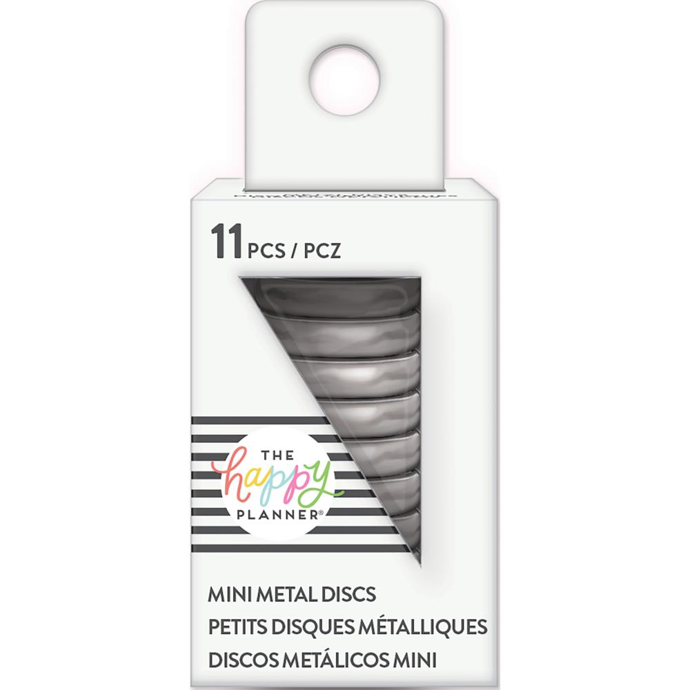 Silver - Mini Metal Discs - Happy Planner - 0.75" Silver - Mini Metal Discs - Happy Planner - 0.75"