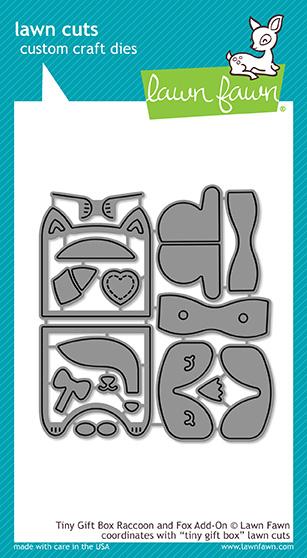 Tiny Gift Box Raccoon and Fox Add-On - Lawn Cuts Tiny Gift Box Raccoon and Fox Add-On - Lawn Cuts