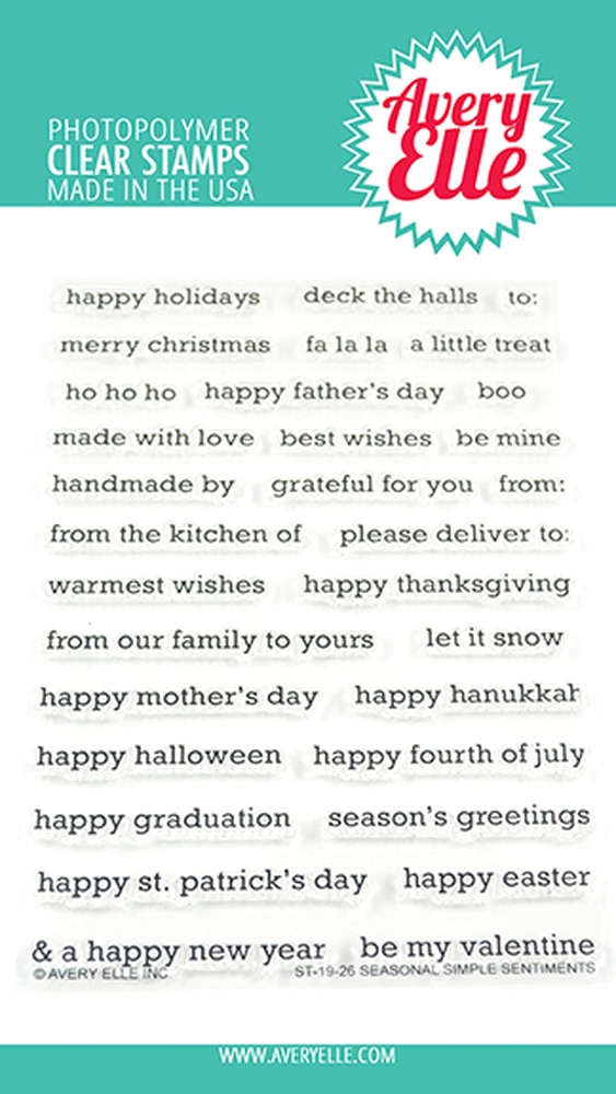 Seasonal Simple Sentiments