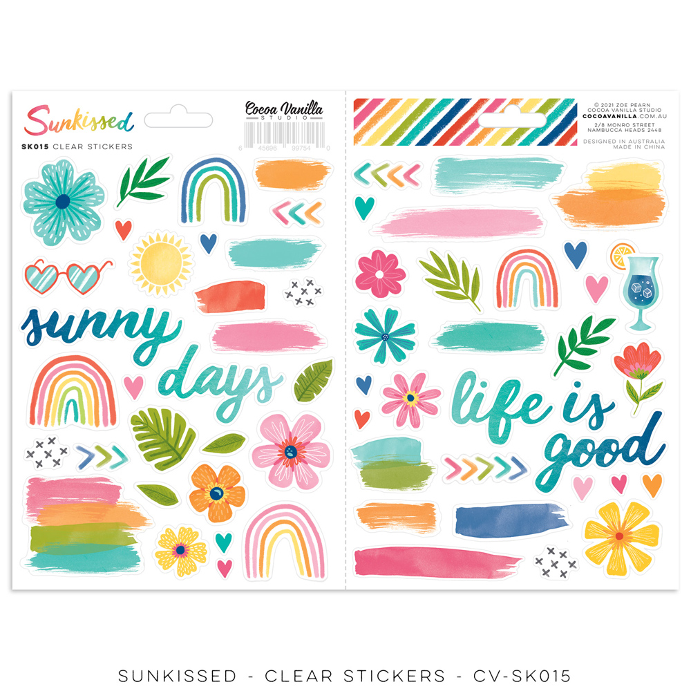 Sunkissed - Clear Stickers
