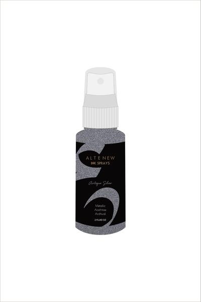 Antique Silver Metallic - Ink Spray