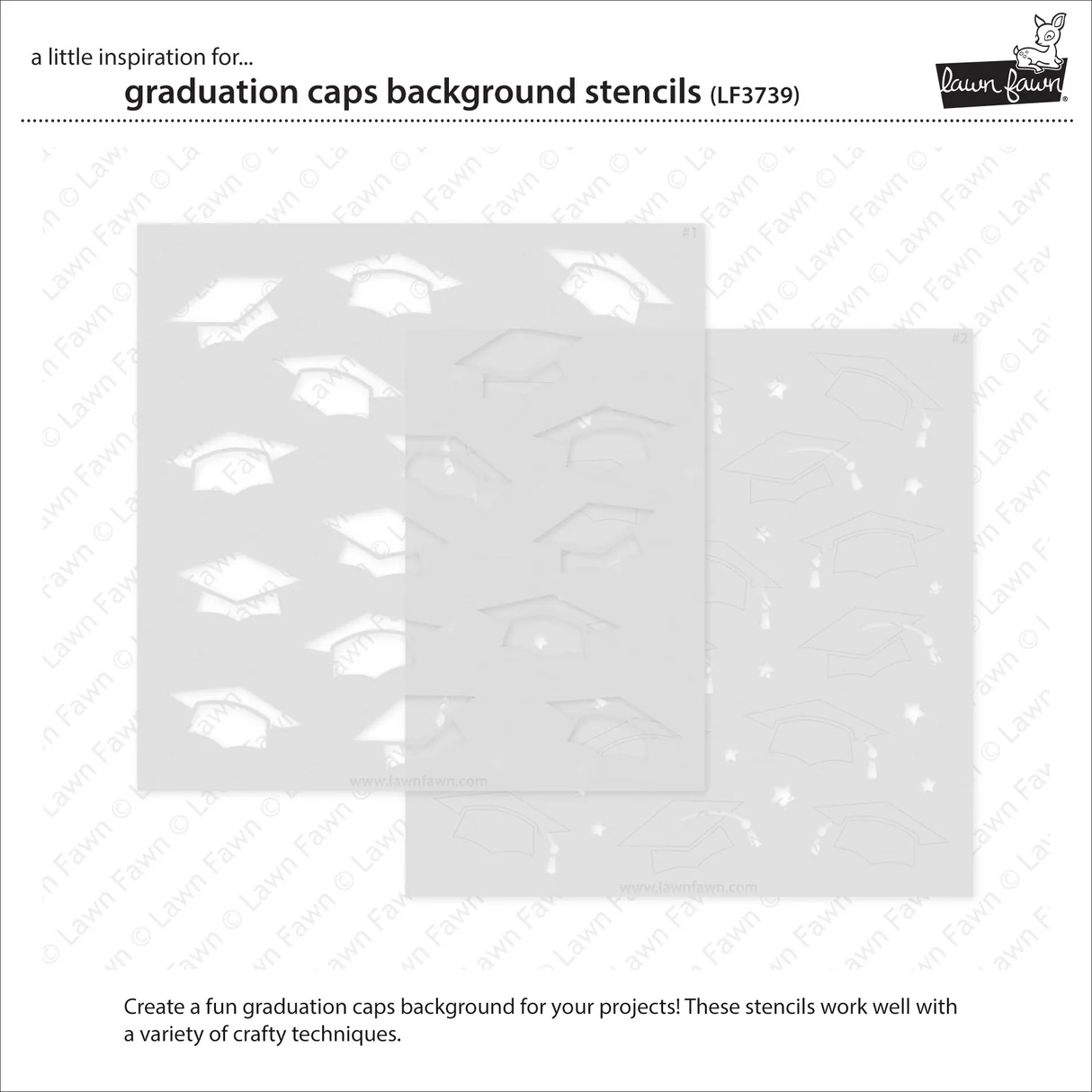 Graduation Caps - Background Stencils Graduation Caps - Background Stencils