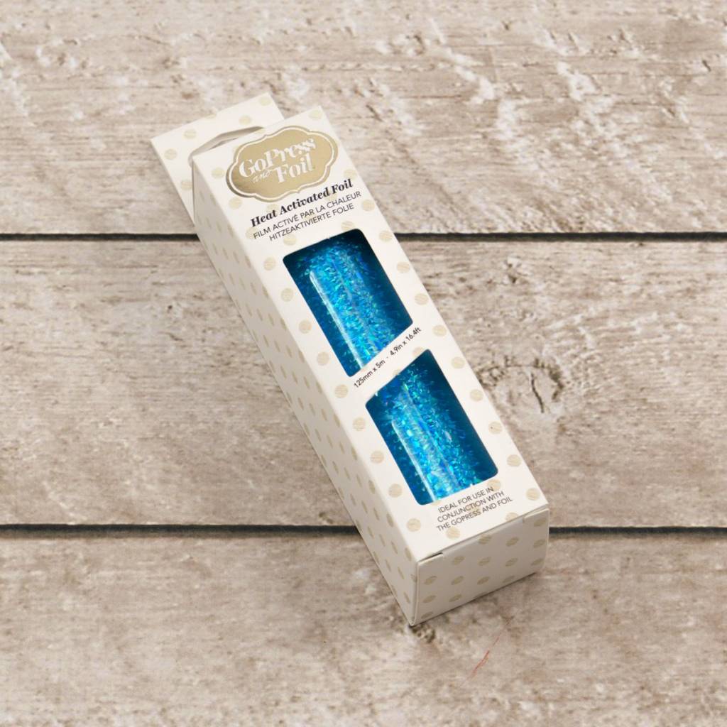 Cyan Iridescent Flakes Pattern  - Heat Activated Foil