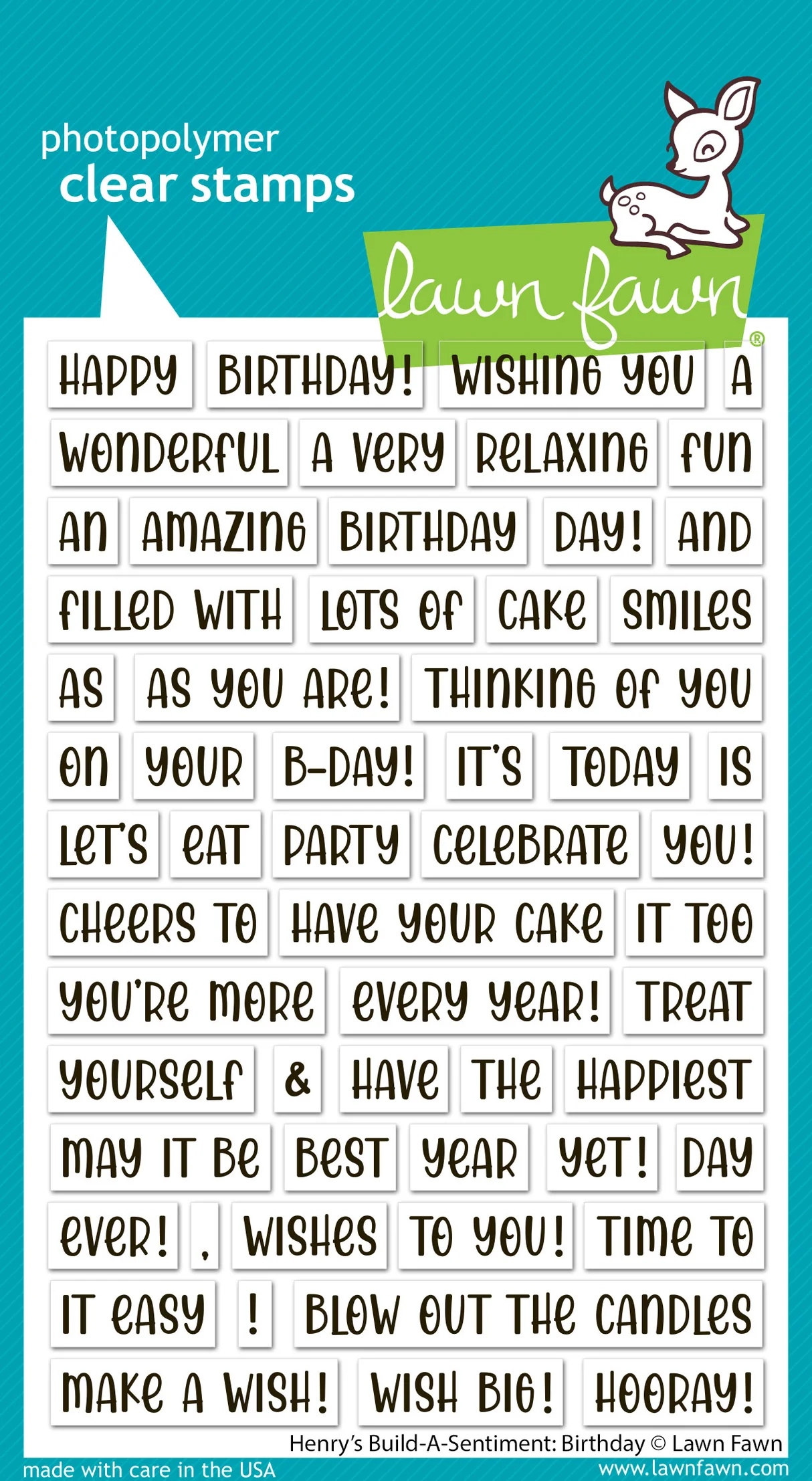Henry's Build-A-Sentiment: Birthday Henry's Build-A-Sentiment: Birthday