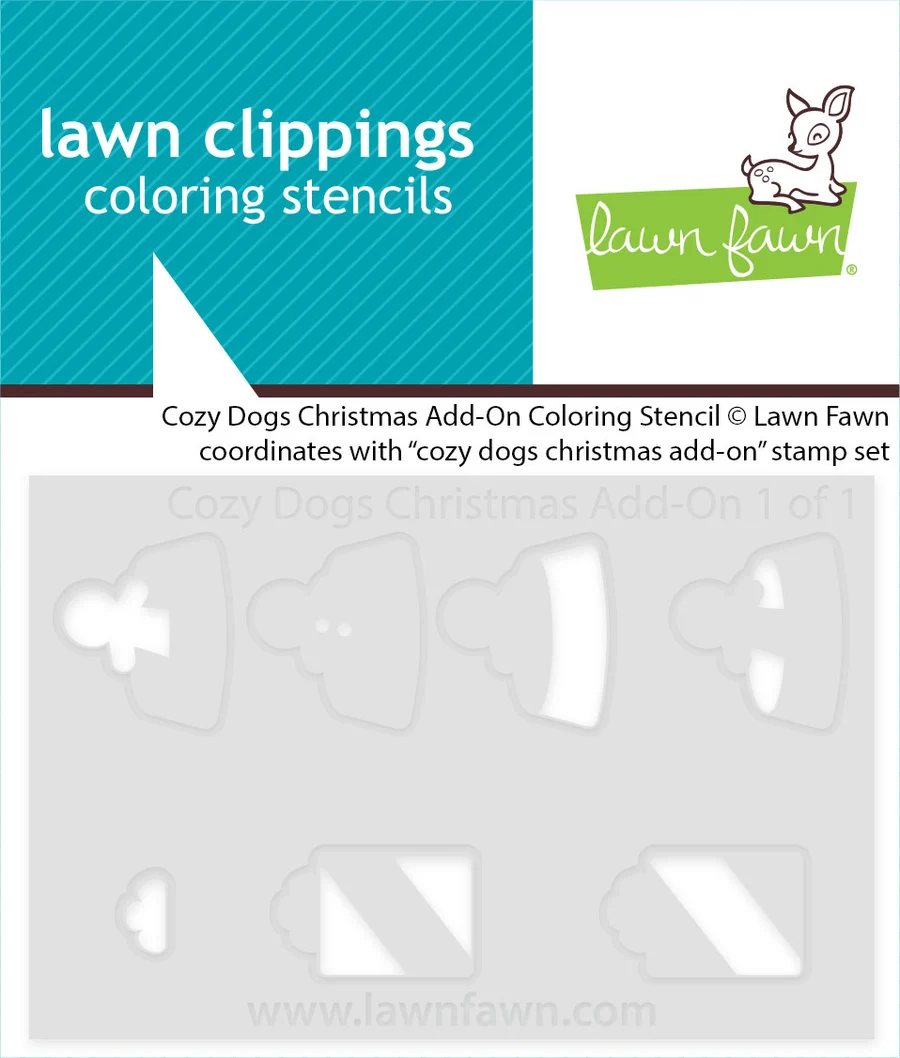 Cozy Dogs Christmas Add-On - Coloring Stencil Cozy Dogs Christmas Add-On - Coloring Stencil