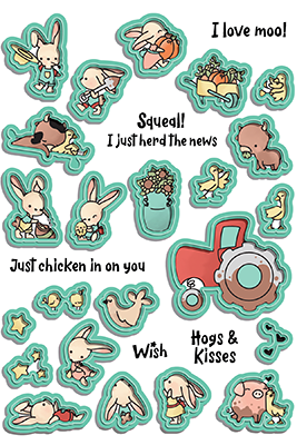 Barnyard Bunnies - Pocket Pals - Die Set