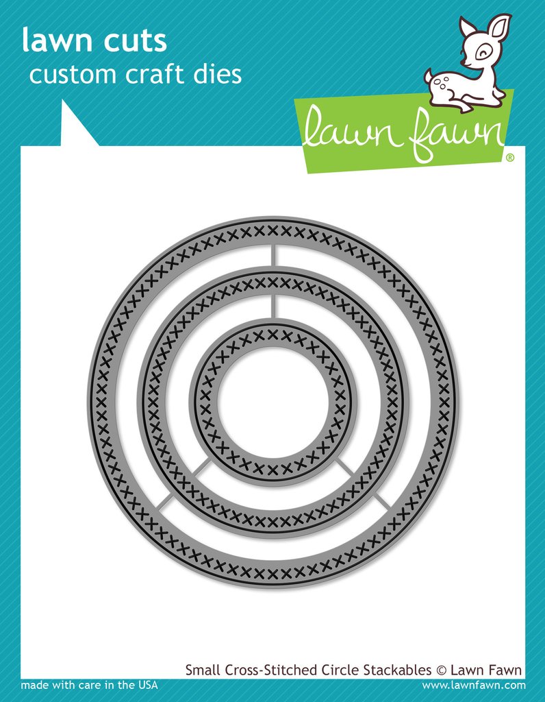 Small Cross-Stitched Circle Stackables Small Cross-Stitched Circle Stackables