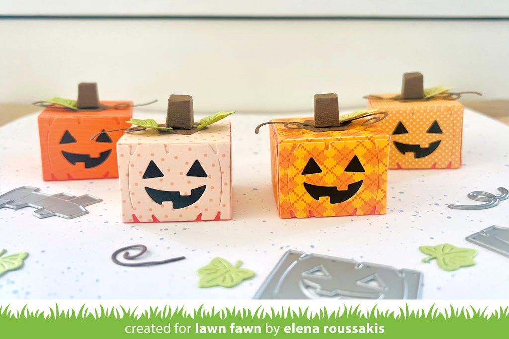 Tiny Gift Box Jack-O'-Lantern Add-On - Lawn Cuts Tiny Gift Box Jack-O'-Lantern Add-On - Lawn Cuts