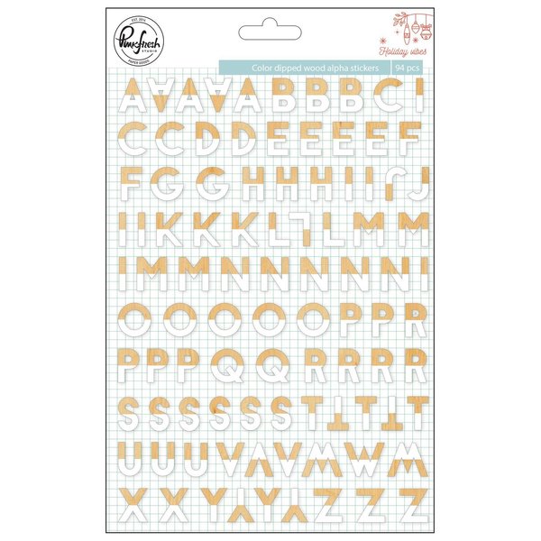 Color Dipped Wood Alpha Stickers - Holiday vibes