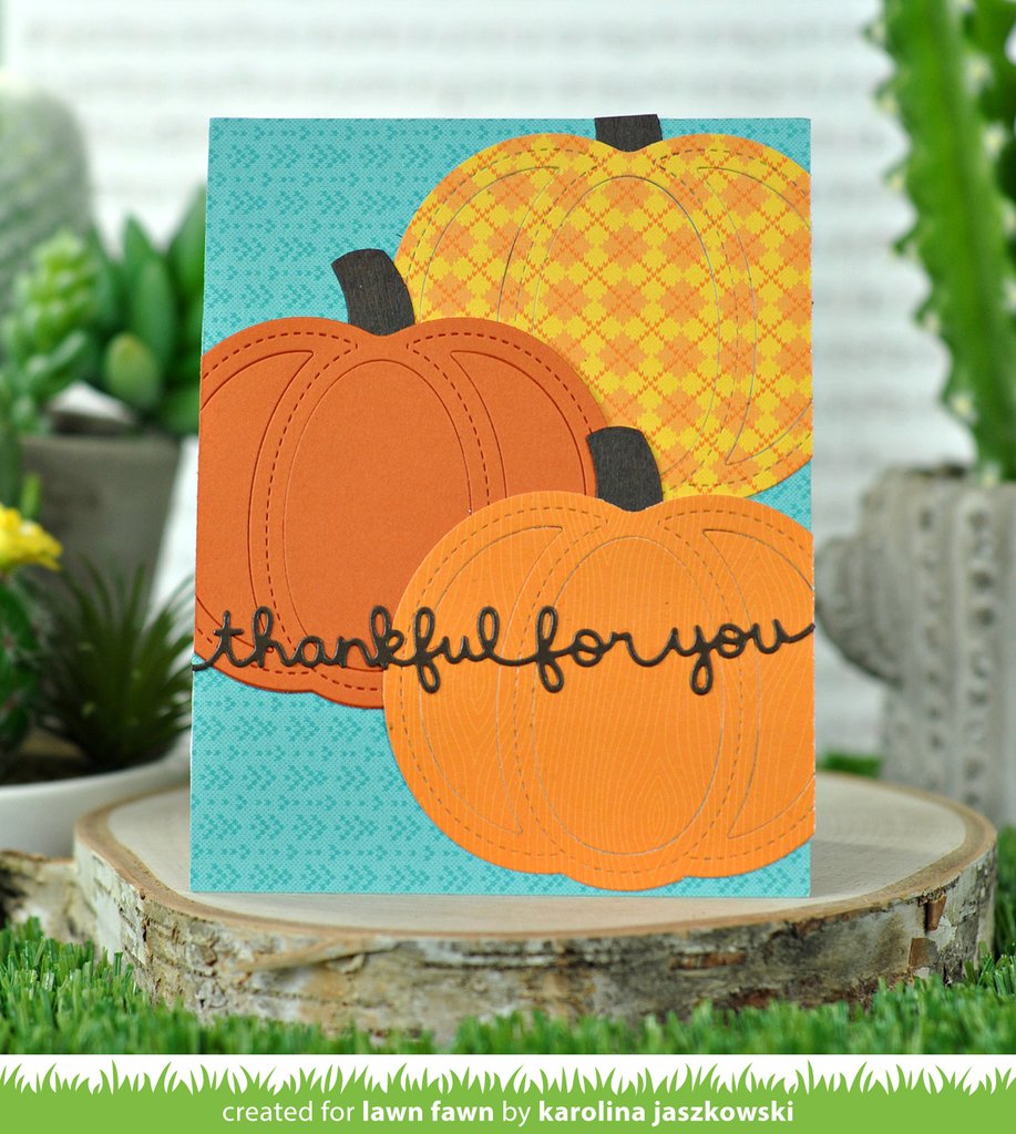 Stitched Pumpkin Frame - Lawn Cuts Stitched Pumpkin Frame - Lawn Cuts