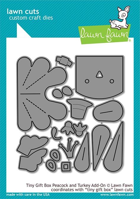 Tiny Gift Box Peacock and Turkey Add-on - Lawn Cuts Tiny Gift Box Peacock and Turkey Add-on - Lawn Cuts