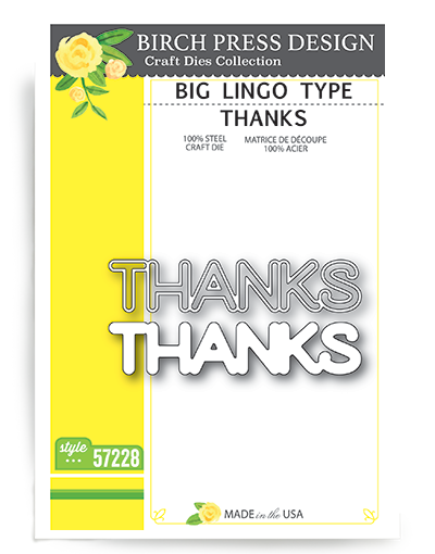 Big Lingo Type Thanks - Dies