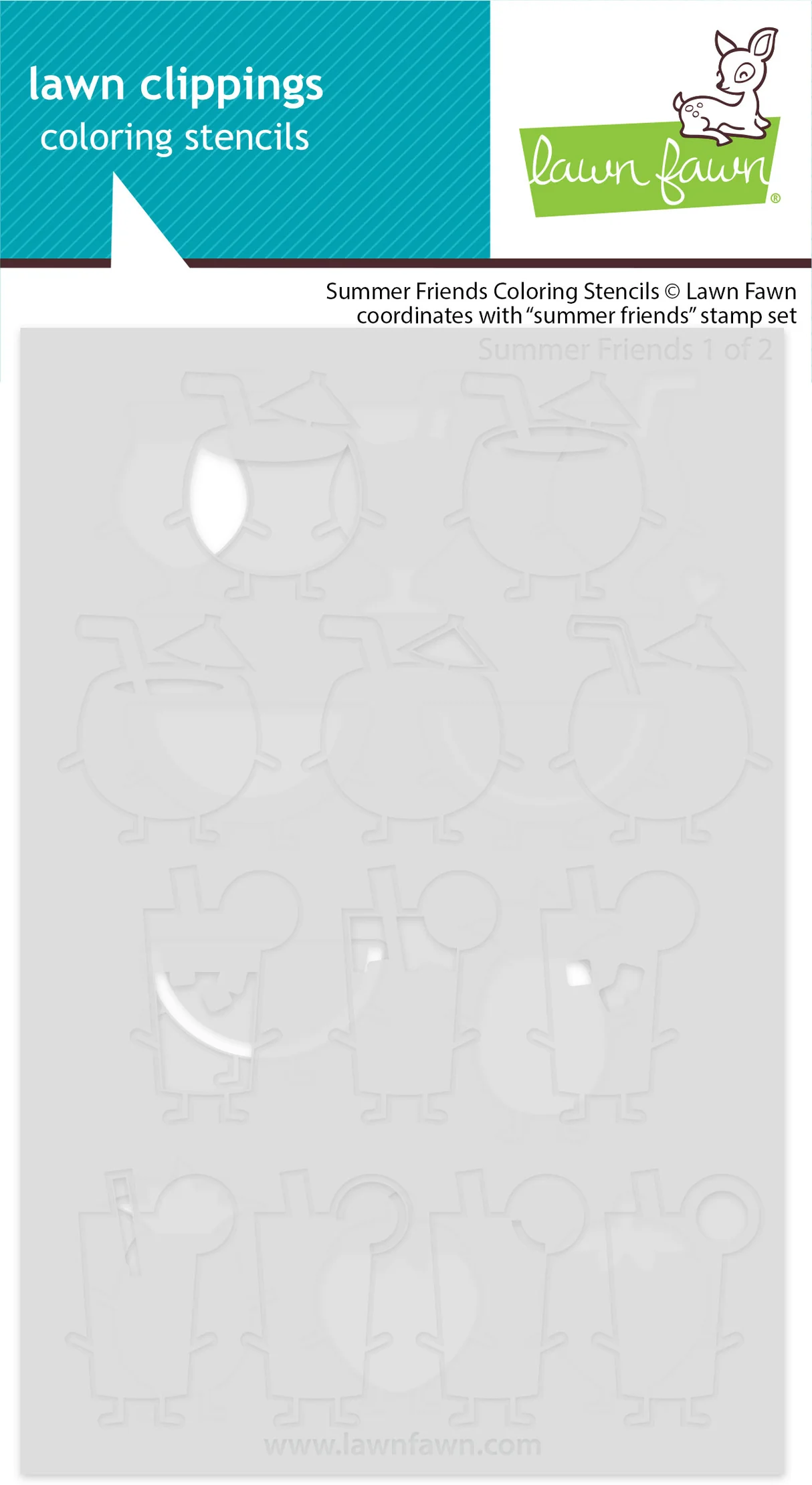 Summer Friends - Coloring Stencils Summer Friends - Coloring Stencils