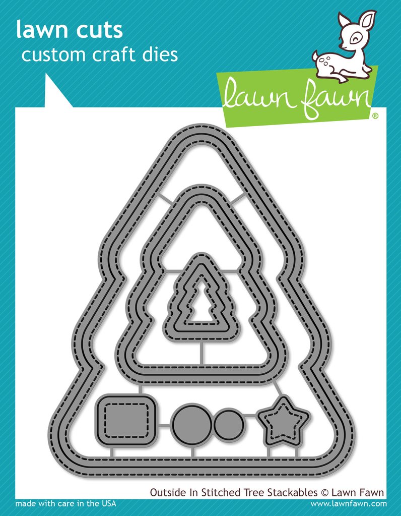 Outside in Stitched Christmas Tree Stackables- Lawn Cuts Outside in Stitched Christmas Tree Stackables- Lawn Cuts