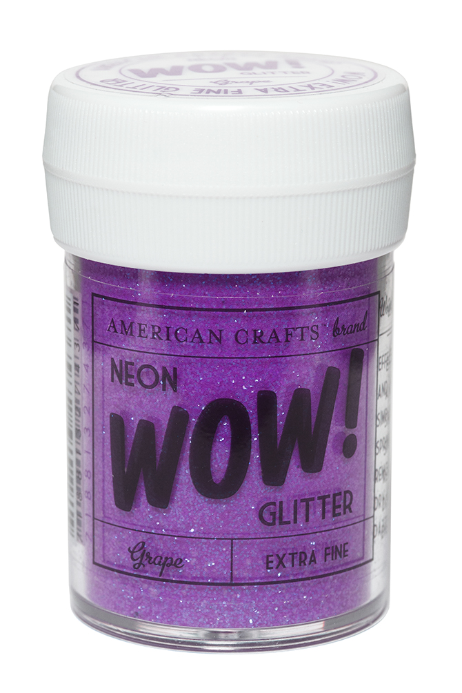 American Crafts - WOW! - Extra Fine Glitter Neon - Grape American Crafts - WOW! - Extra Fine Glitter Neon - Grape
