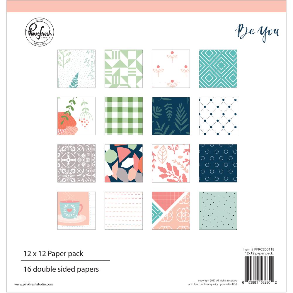 Be You - Pinkfresh Studio Double-Sided Paper Pack Be You - Pinkfresh Studio Double-Sided Paper Pack