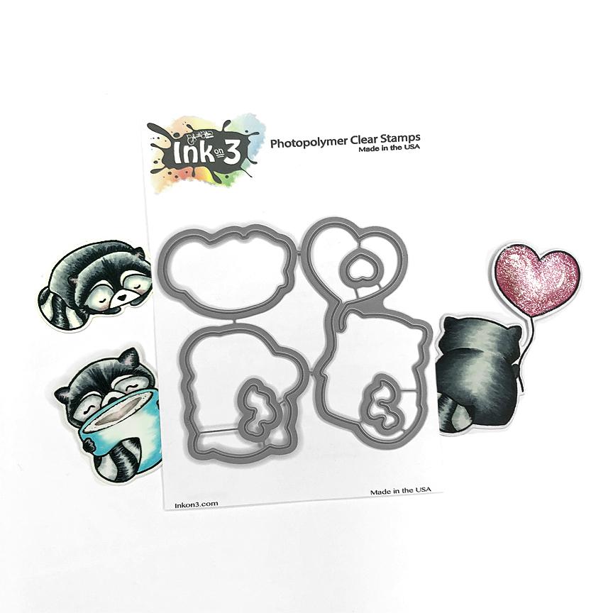 Raccoon Hugs - Die Cuts Raccoon Hugs - Die Cuts