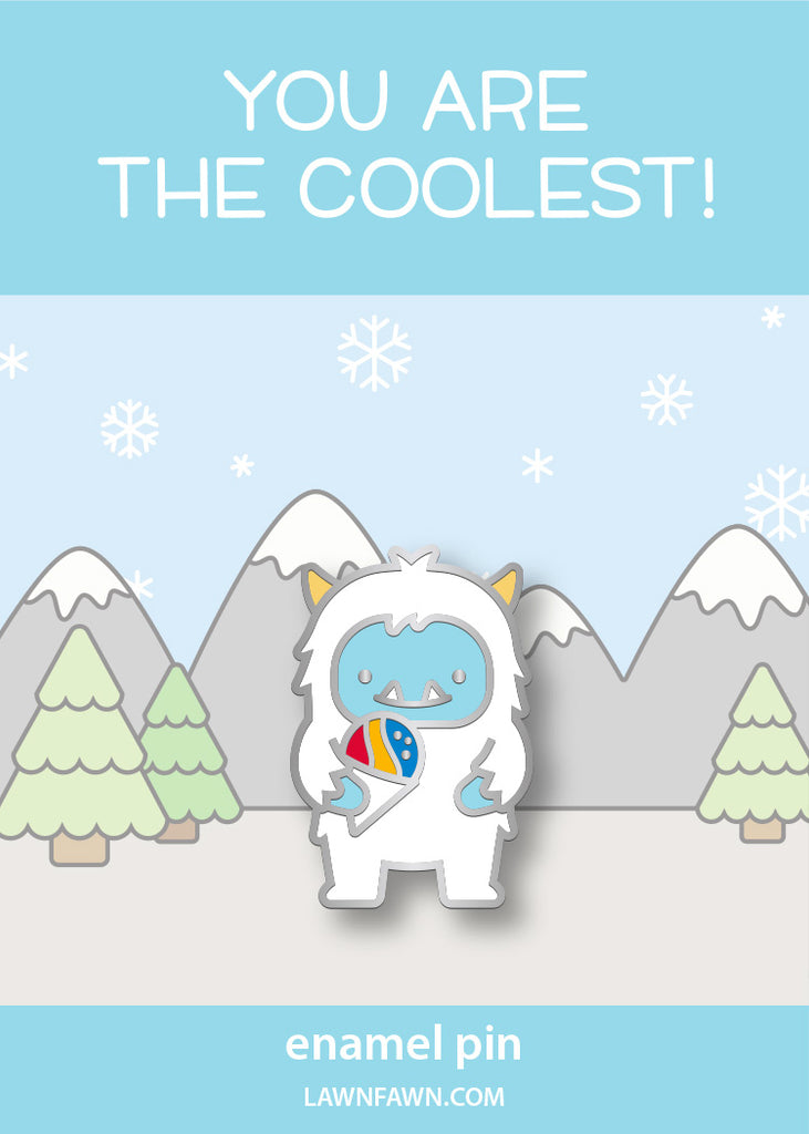 Yeti, Set, Cone! - Enamel Pin - Lawn Fawn