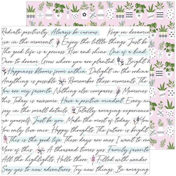 Positive mindset - Noteworthy - Pinkfresh Studio - 12"X12"