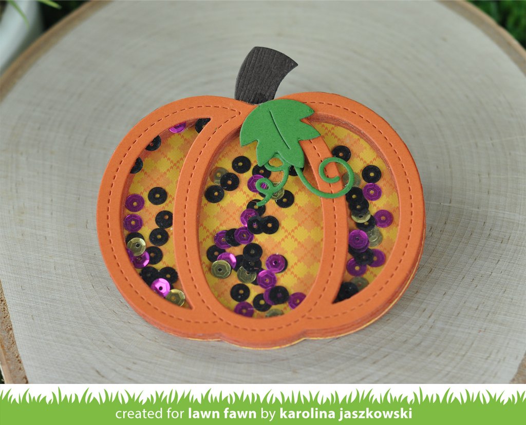 Stitched Pumpkin Frame - Lawn Cuts Stitched Pumpkin Frame - Lawn Cuts