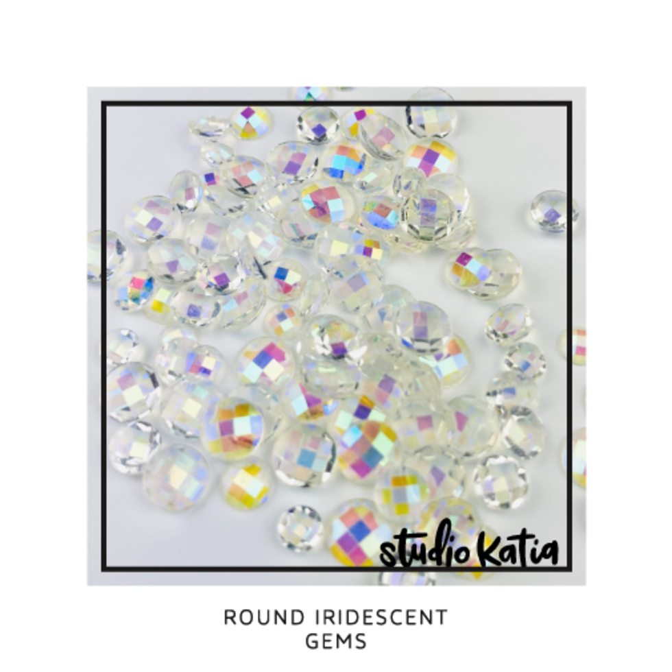 Round Iridescent Gems - Studio Katia