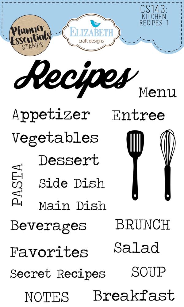 Kitchen Recipes 1 - Clear Stamps Kitchen Recipes 1 - Clear Stamps