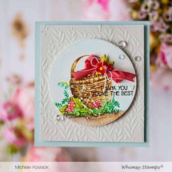 Basket - Rubber Cling Stamp