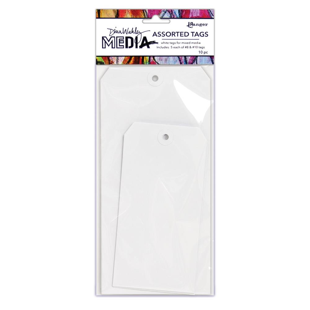 #8 & #10 - Dina Wakley Media White Tags
