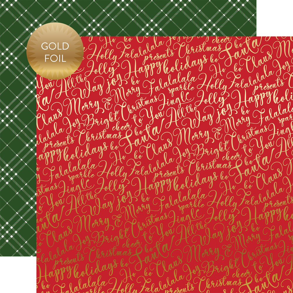 Jolly Words - Gold Foiled - Echo Park Jolly Words - Gold Foiled - Echo Park