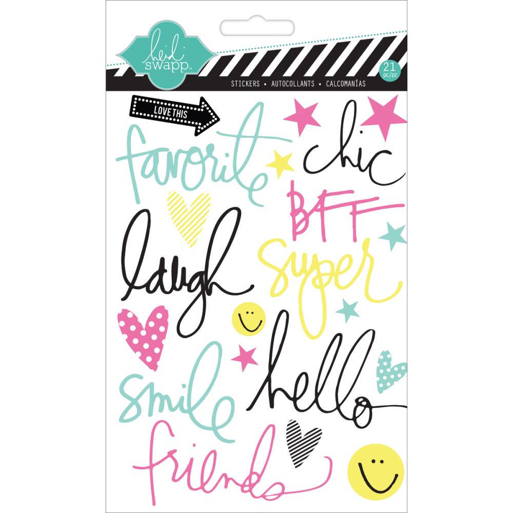 Friends - Buzz Words Epoxy Stickers - Heidi Swapp