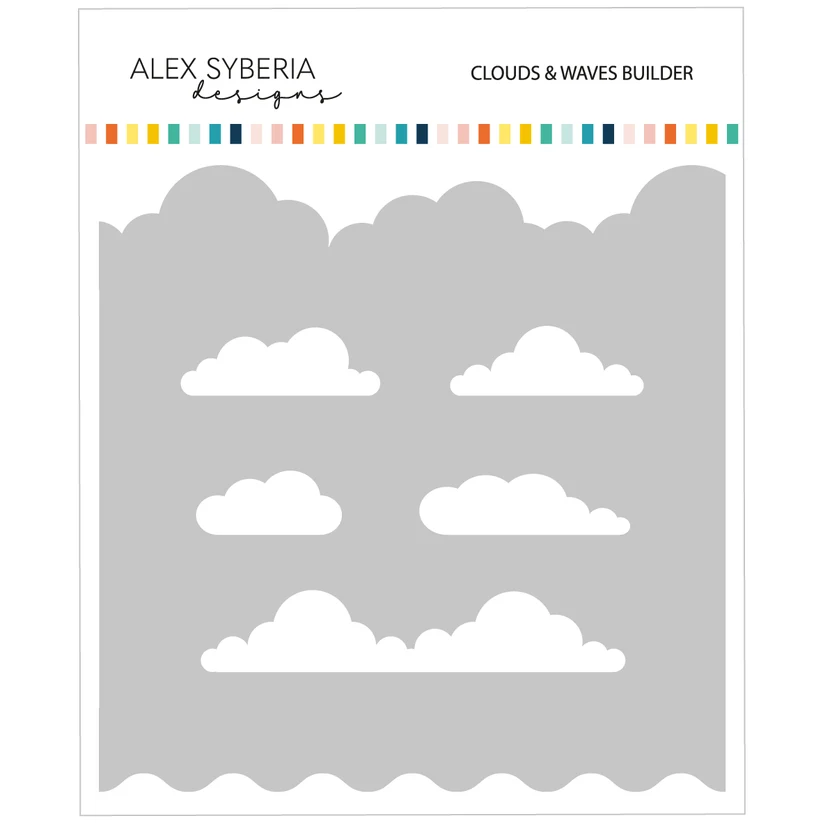 Clouds & Waves Builder - Stencil Set 