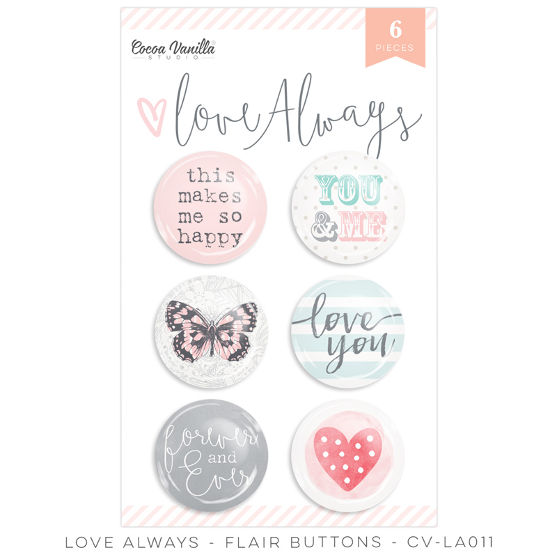 Flair Buttons - Love Always Flair Buttons - Love Always