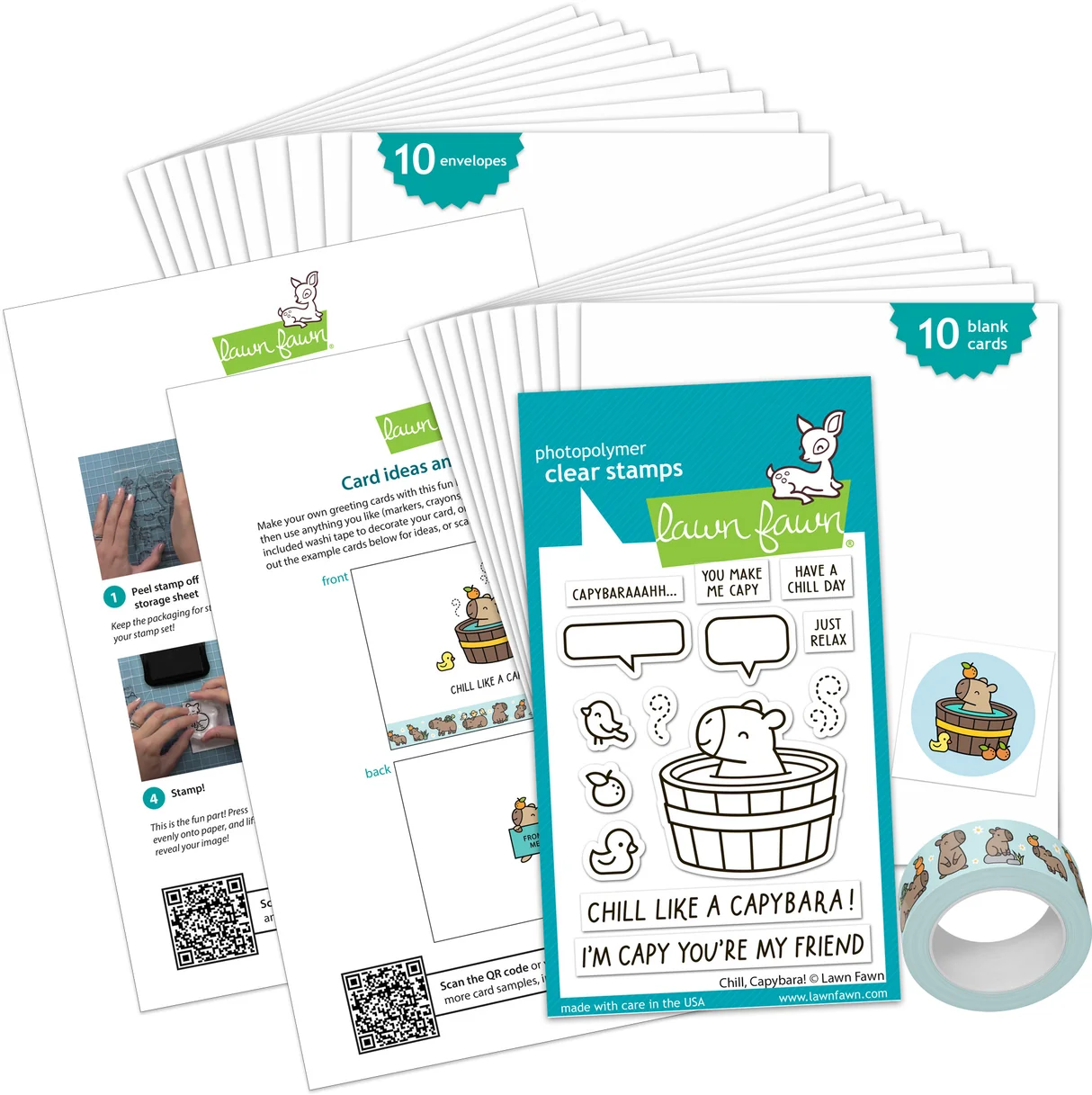 Chill, Capybara! - Kids Cardmaking Kit: Mini Chill, Capybara! - Kids Cardmaking Kit: Mini