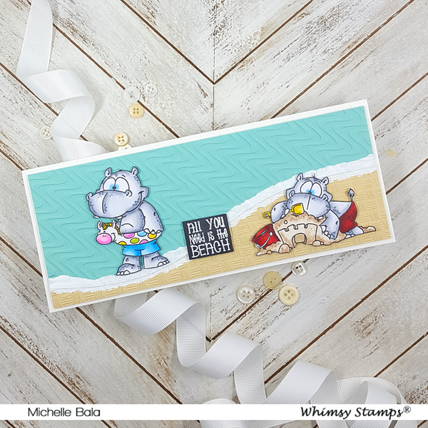 Wave Lengths - Slimline Embossing Folder - Whimsy