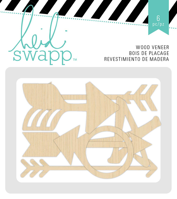 Wood Veneers - HS - Wanderlust - Title - Arrows (6 Piece) Wood Veneers - HS - Wanderlust - Title - Arrows (6 Piece)