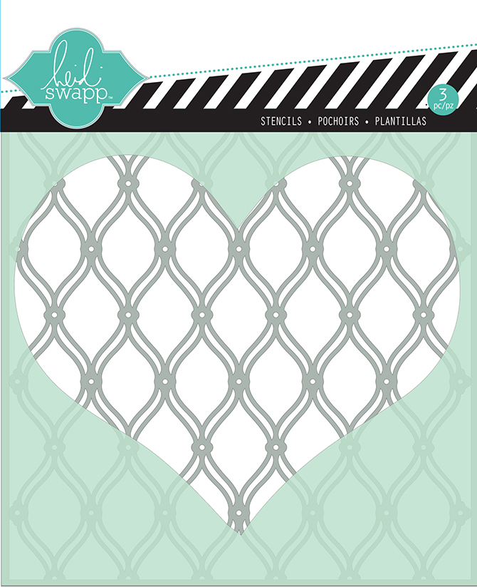 Hearts - Stencil Set - 5.5"X5.5" Hearts - Stencil Set - 5.5"X5.5"