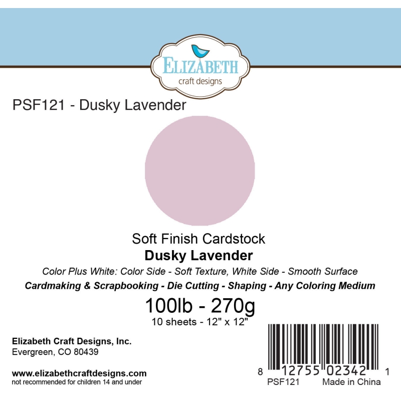 Dusky Lavender - Soft Finish Cardstock - 270gr - 12"x12"