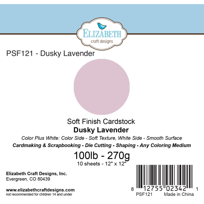 Dusky Lavender - Soft Finish Cardstock - 270gr - 12"x12" Dusky Lavender - Soft Finish Cardstock - 270gr - 12"x12"