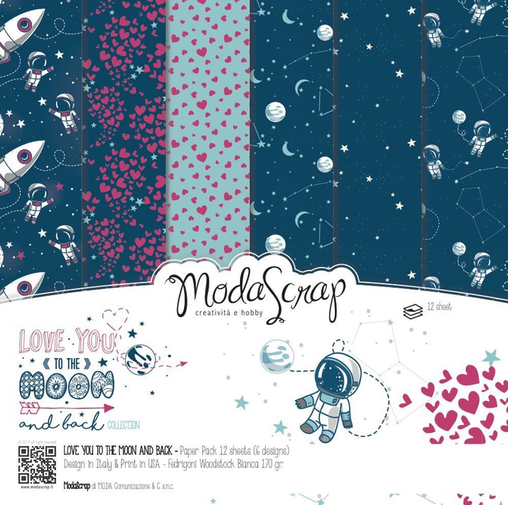 Love You To The Moon And Back - Elizabeth Craft Designs - 12"x12" Love You To The Moon And Back - Elizabeth Craft Designs - 12"x12"