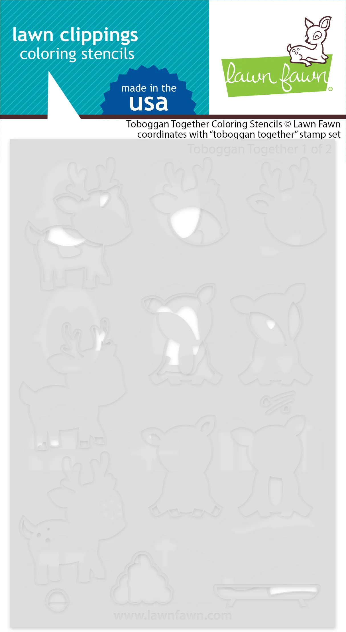 Toboggan Together - Coloring Stencils Toboggan Together - Coloring Stencils