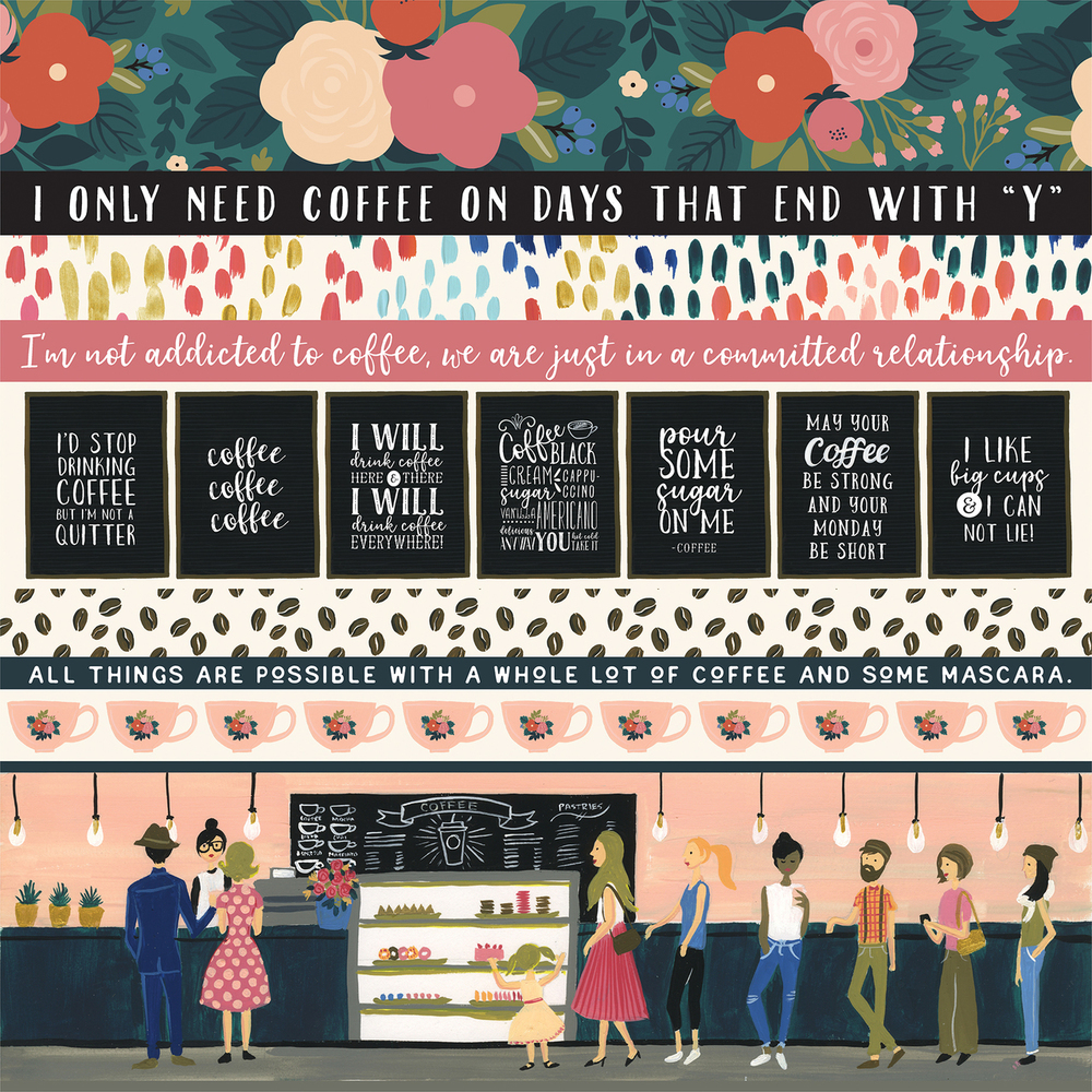 Border Strips - Coffee - Echo Park Border Strips - Coffee - Echo Park