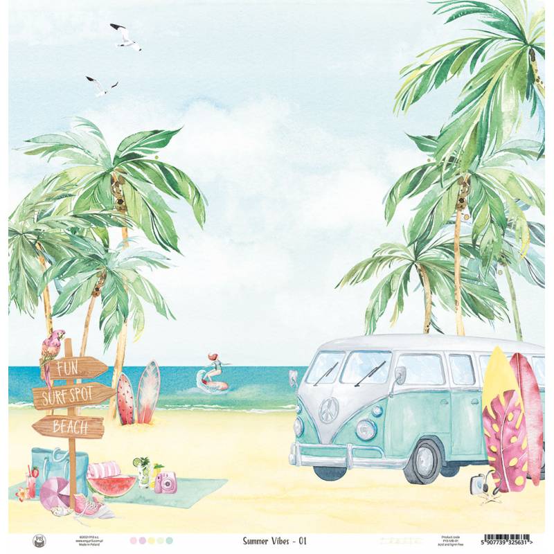 Paper 01 - 12"x12" - Summer Vibes