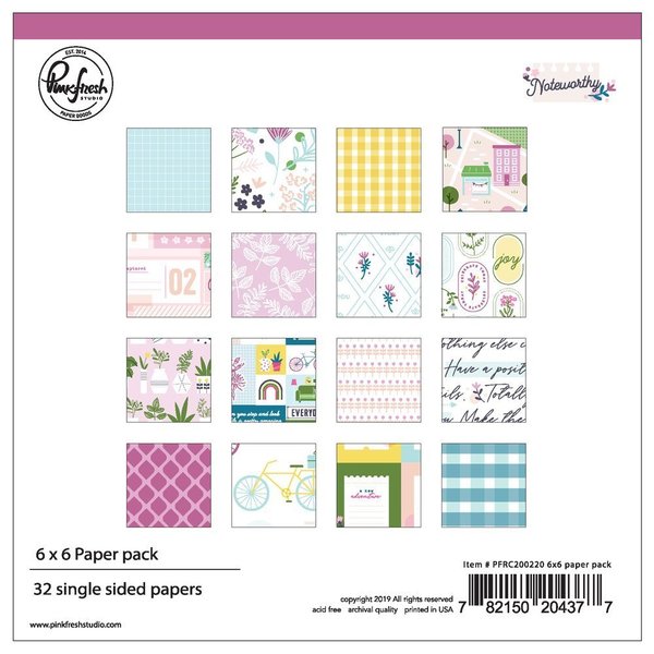 Noteworthy - Pinkfresh Studio - 6 x6 Collection Pack