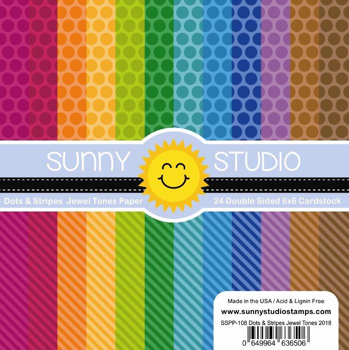 Dots & Stripe Jewel Tone Paper